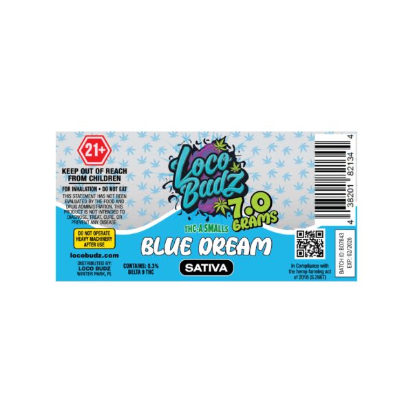BLUE DREAM 7 GRAM THC-A SMALLS